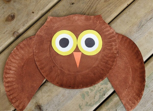Flying Owl Paper Plate Craft For Kids