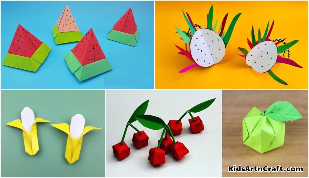 Fruits Origami Craft For Kids