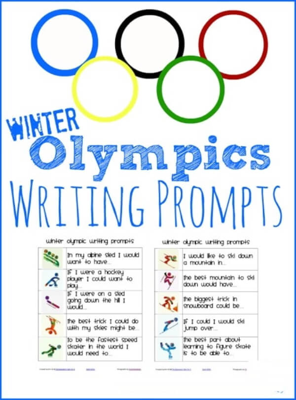 Fun Winter Olympic Writing Prompts Activity 