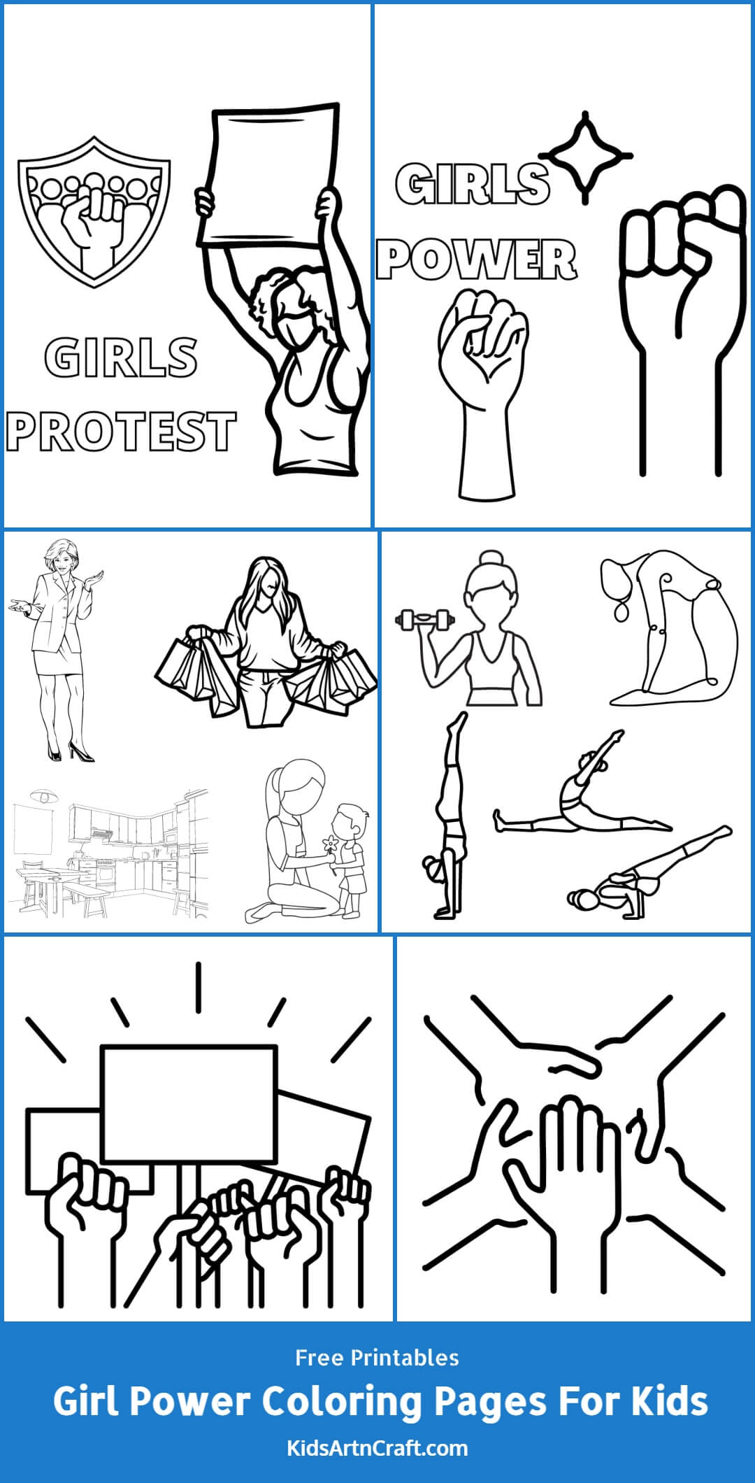 Girl Power Coloring Pages For Kids – Free Printables