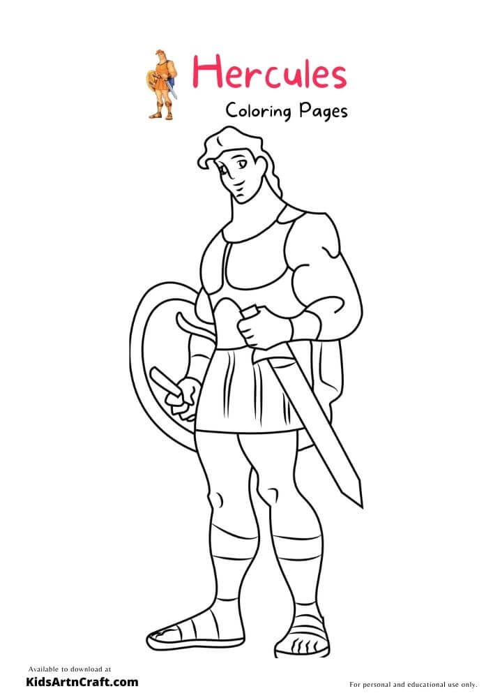 Hercules Coloring Pages For Kids