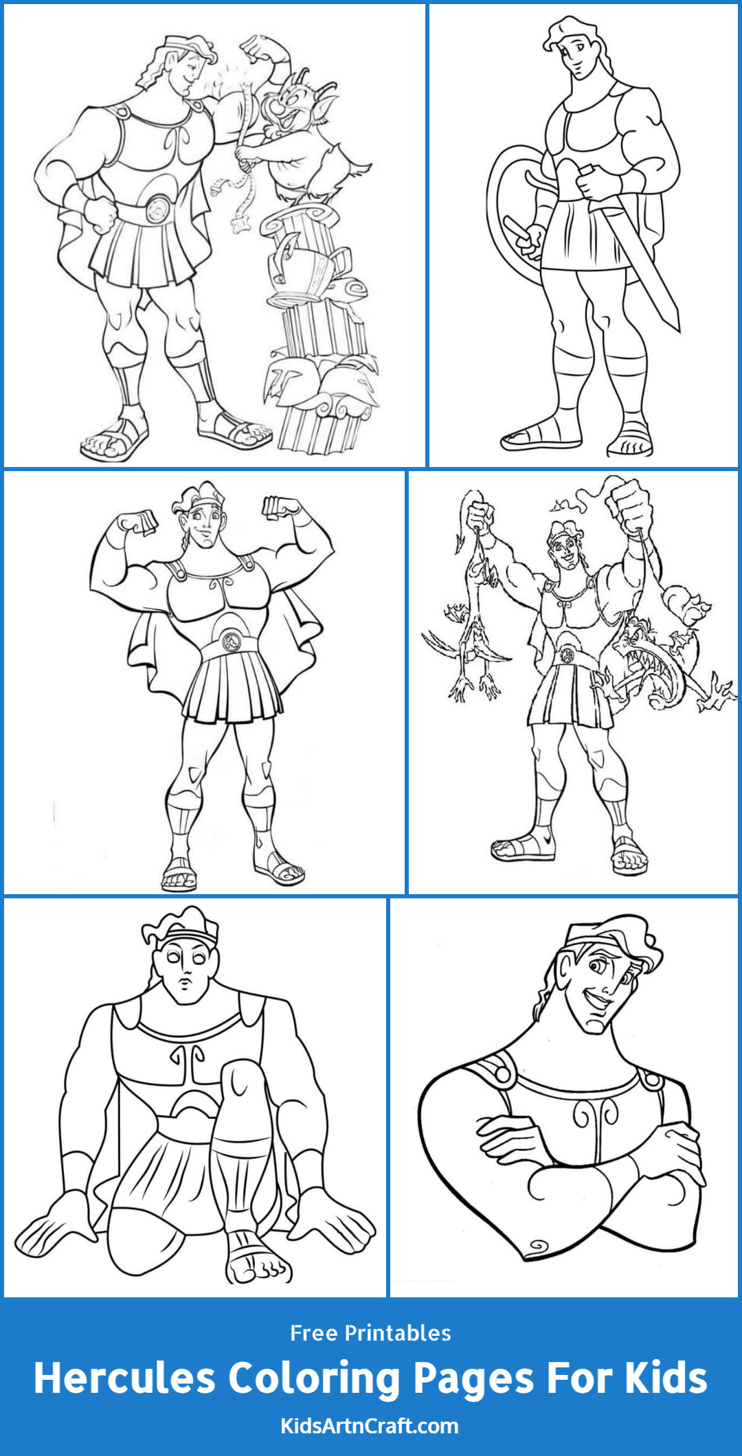Hercules Coloring Pages For Kids – Free Printables