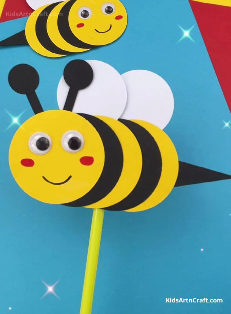 DIY How to Make Honey Bee from Paper Art and Craft for Kids-Step by Step Tutorial