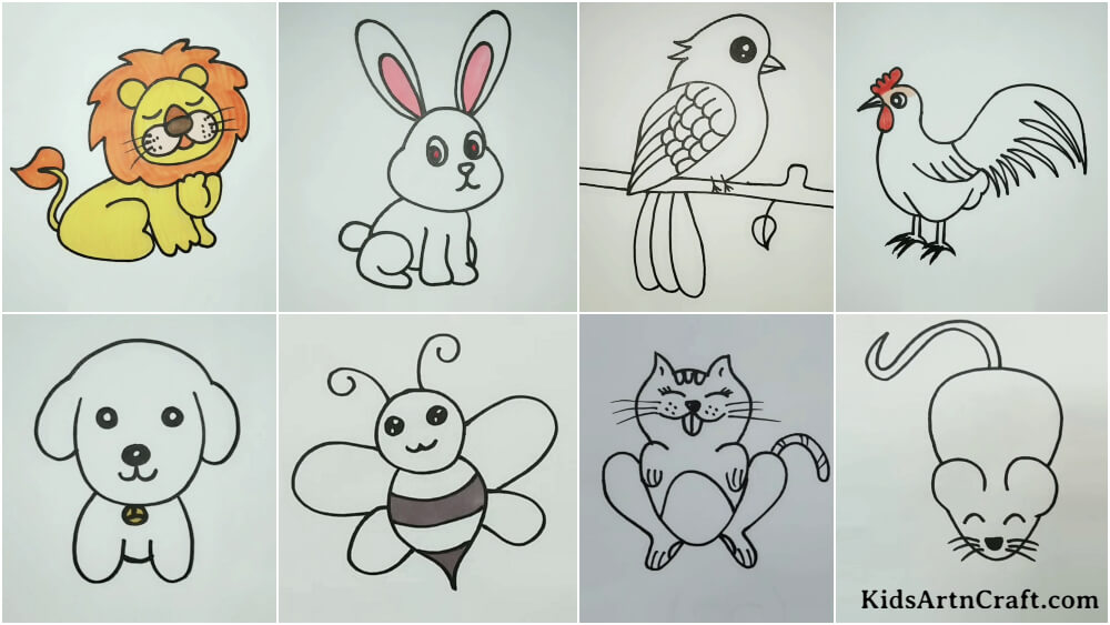 How to Make Animal Drawing Ideas for Kids - Kids Art & Craft