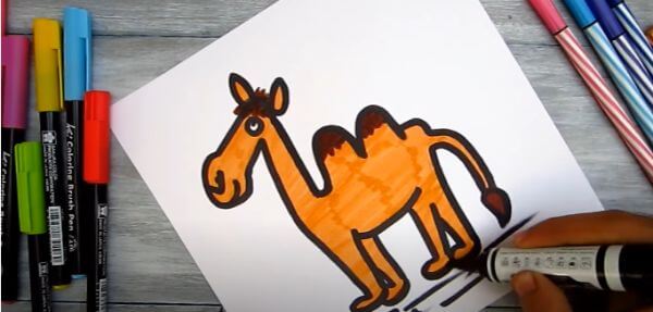 How To Draw Camel With Letter M