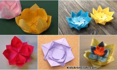 How To Make An Origami Water lily With Kids