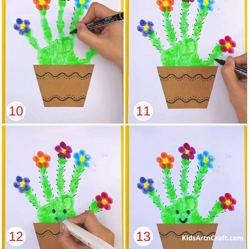 DIY How to Make Handprint Flower Pot Art and Craft for Kids-Step by Step Tutorial