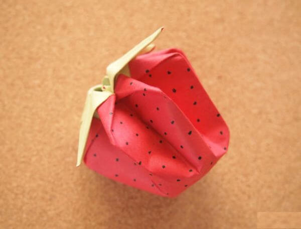 How To Make Paper Box Strawberry Origami With Kids