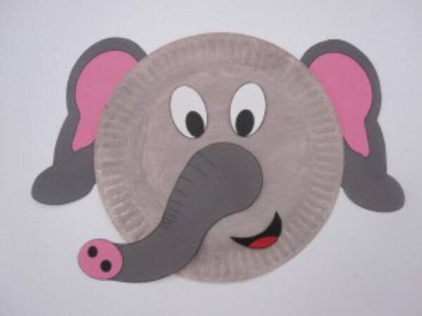 How To Make  Paper Plate Elephant Craft For Kids