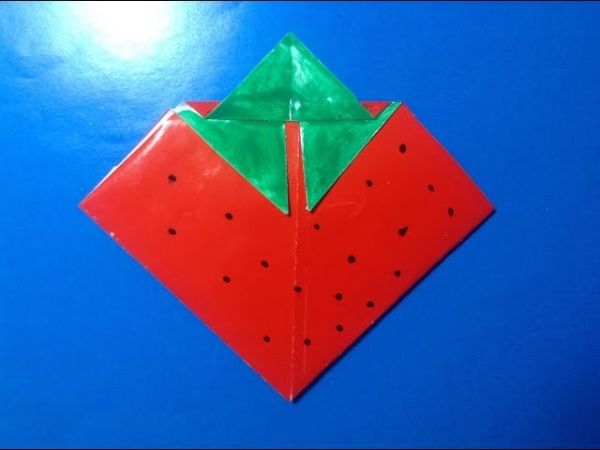 How To Make Strawberry Origami With Instructions