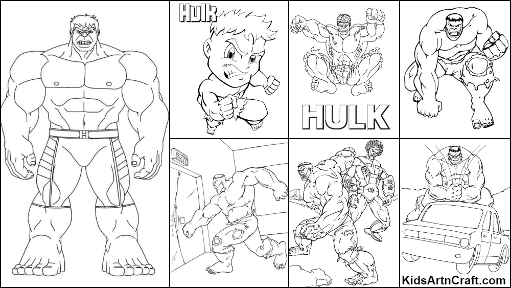 20+ Free Printable Hulk Coloring Pages 