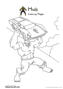 Hulk Coloring Pages For Kids – Free Printables - Kids Art &amp; Craft