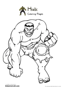 Hulk Coloring Pages For Kids – Free Printables - Kids Art &amp; Craft