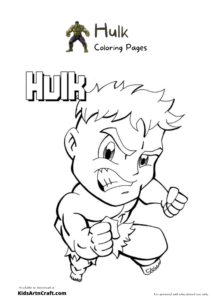 Hulk Coloring Pages For Kids – Free Printables - Kids Art &amp; Craft