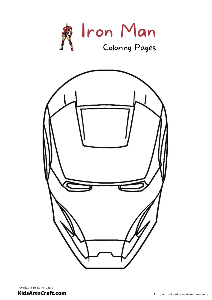 Iron Man Coloring Pages For Kids – Free Printables