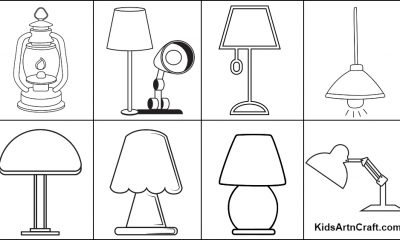 Lamp Coloring Pages For Kids – Free Printables