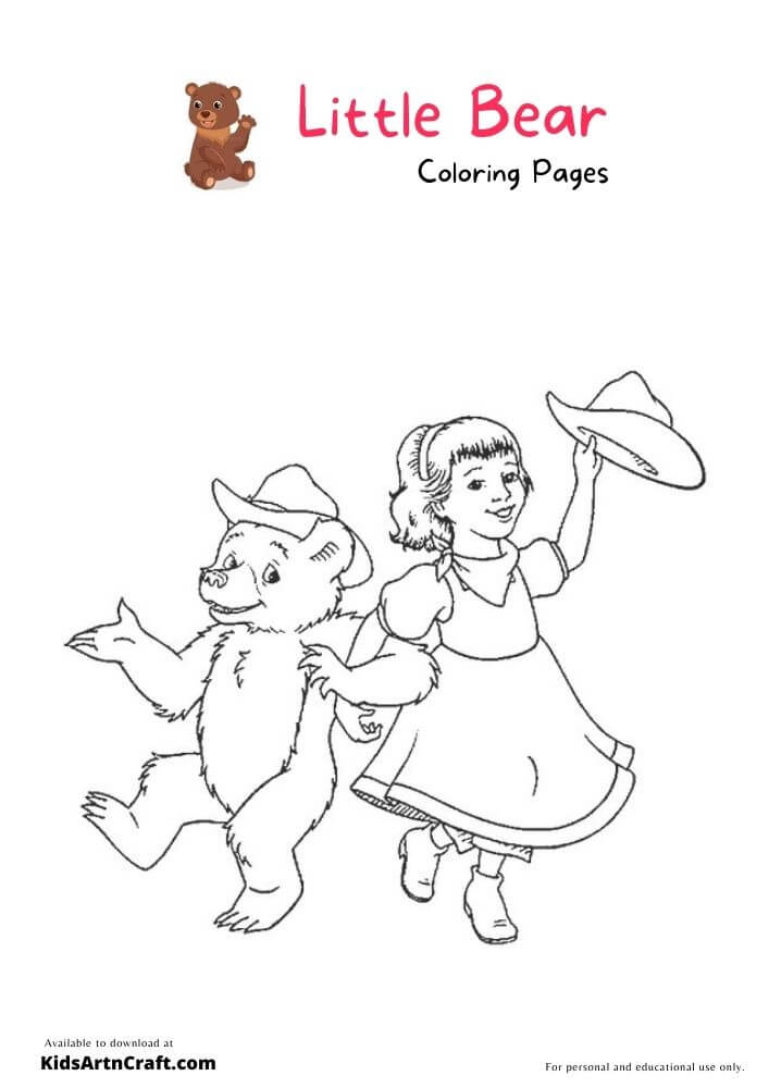 Little Bear Coloring Pages For Kids