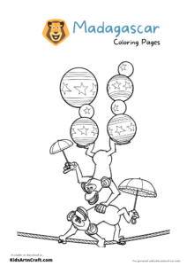 Madagascar Coloring Pages For Kids – Free Printables - Kids Art &amp; Craft