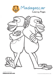 Madagascar Coloring Pages For Kids – Free Printables - Kids Art &amp; Craft