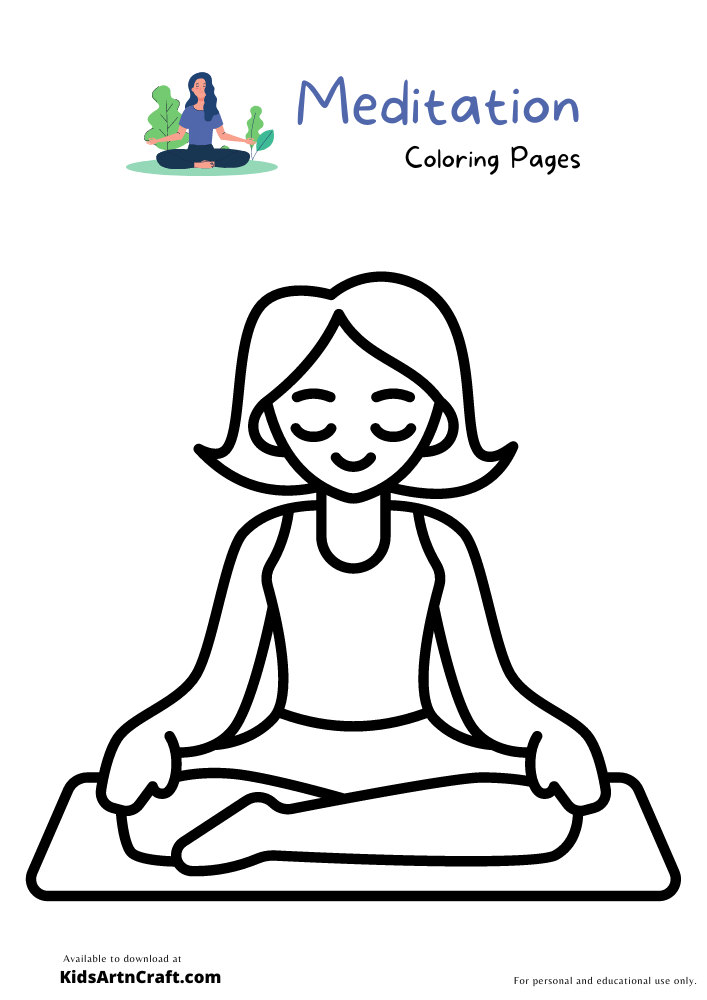 Meditation Coloring Pages For Kids – Free Printables