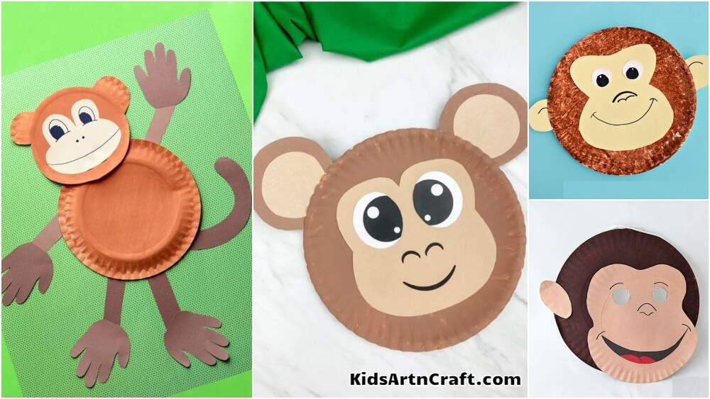 Monkey Paper Plate Crafts for Kids
