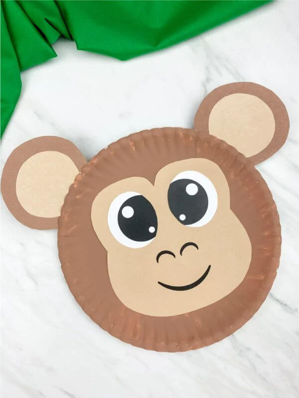 Monkey Paper Plate Step By Step