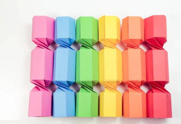 Origami Christmas Cracker  Tutorial For Kids