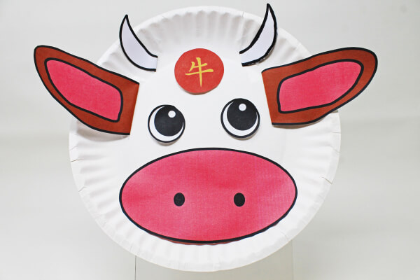 Ox Paper Plate Craft For Chinese New year