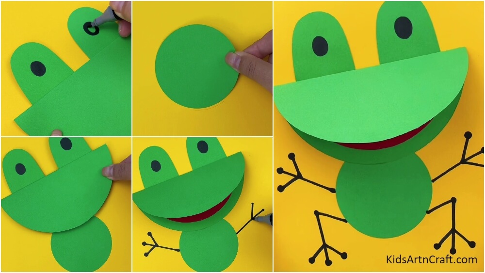 Paper Frog Craft For Kids Step By Step Tutorial Kids Art Craft