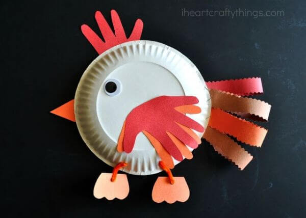 Paper Plate Chicken Craft For kindergartner