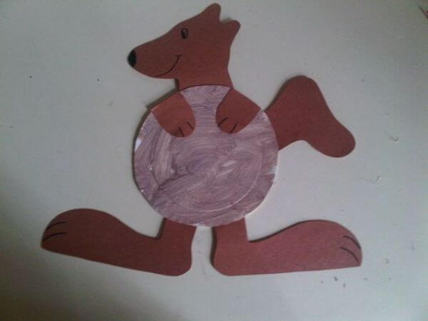 Paper Plate Kangaroo Art Project For Kids