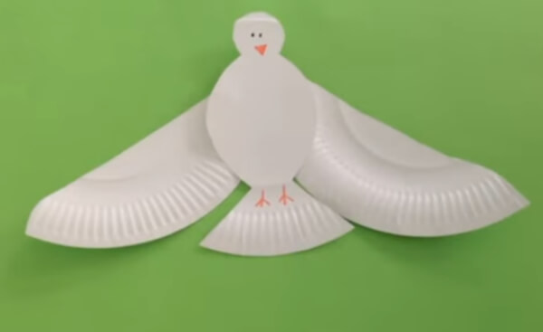Peace Dove Craft With Paper Plate For Kids