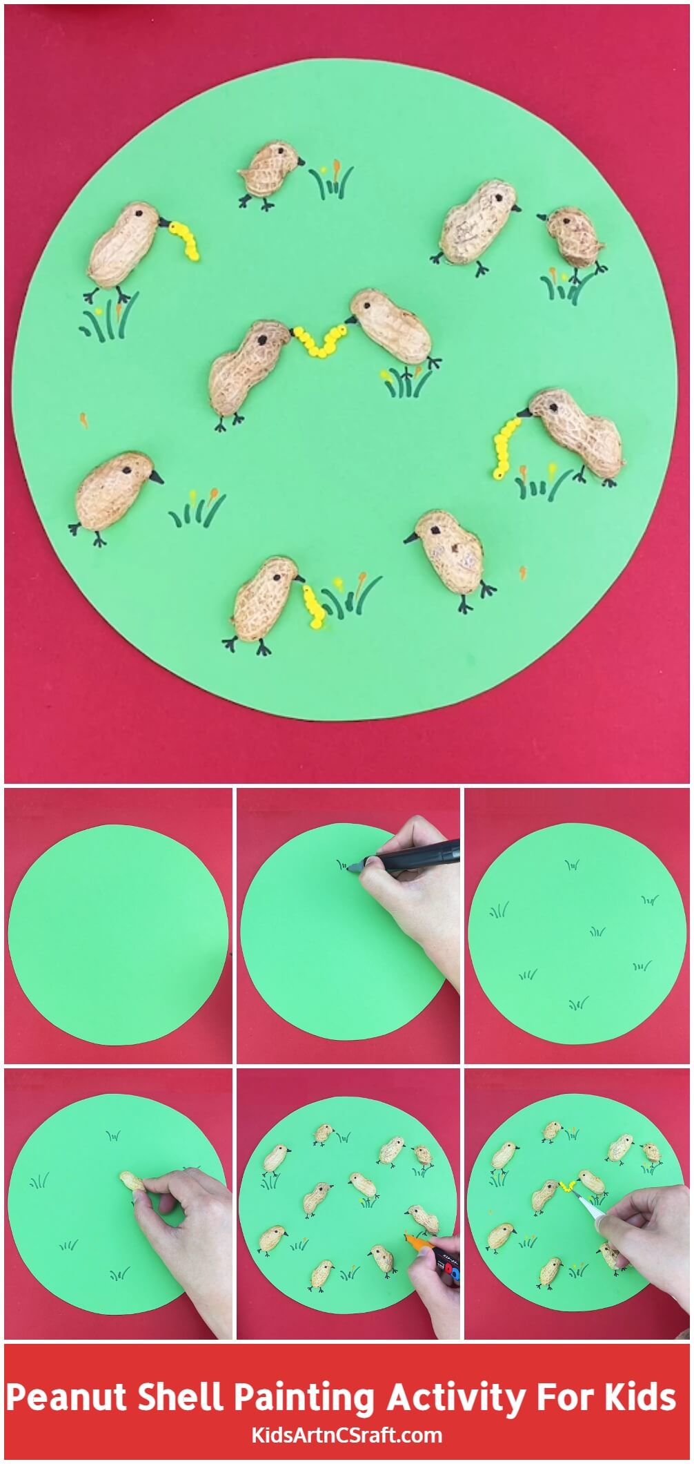 Peanut Shell Painting Activity for Kids - Step by Step Tutorial