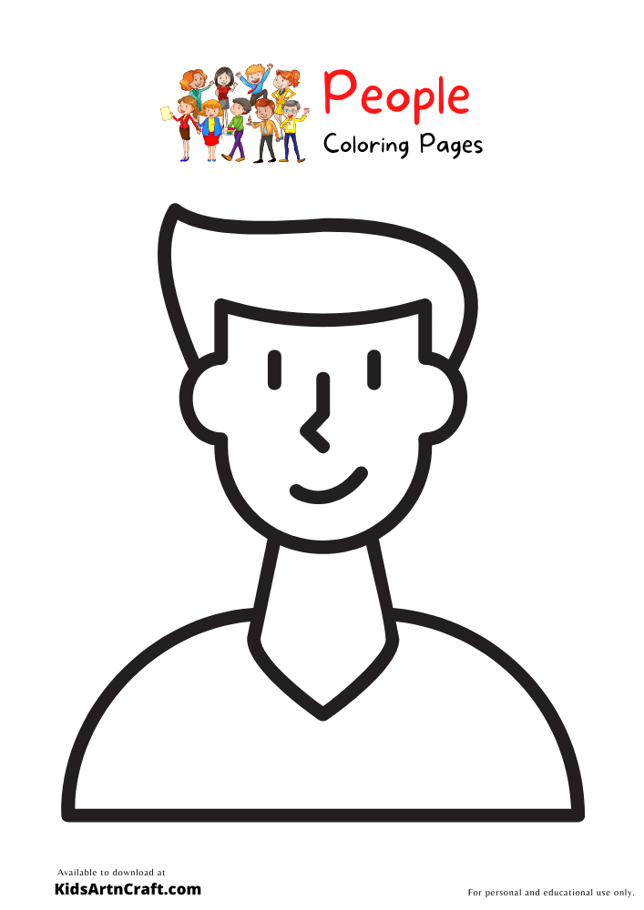 People Coloring Pages For Kids – Free Printables