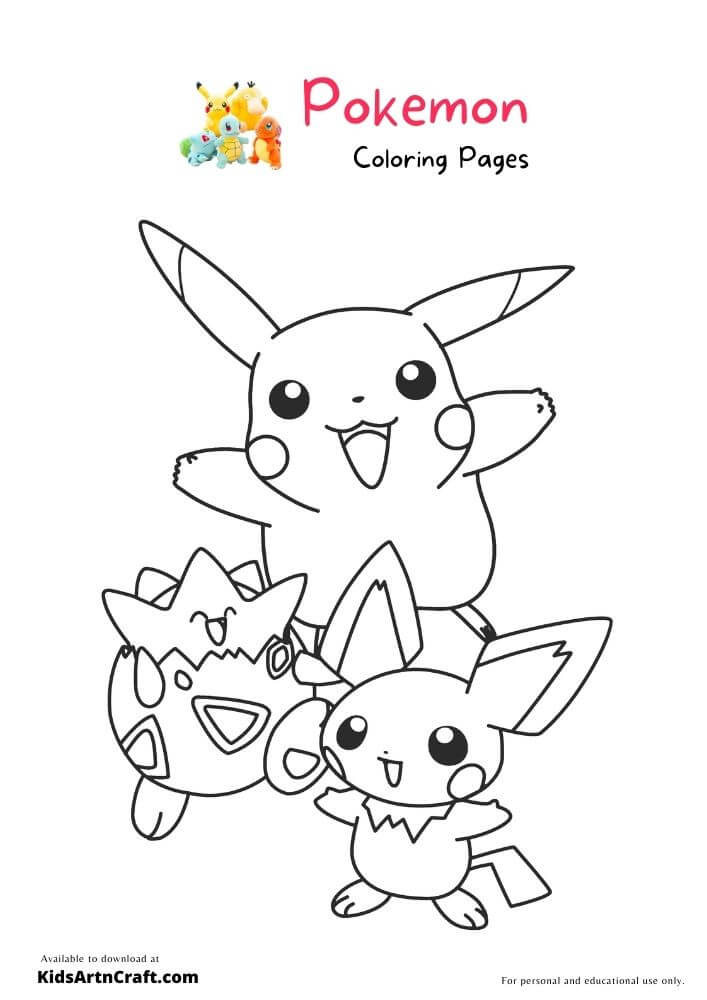 Pokemon Coloring Pages For Kids – Free Printables