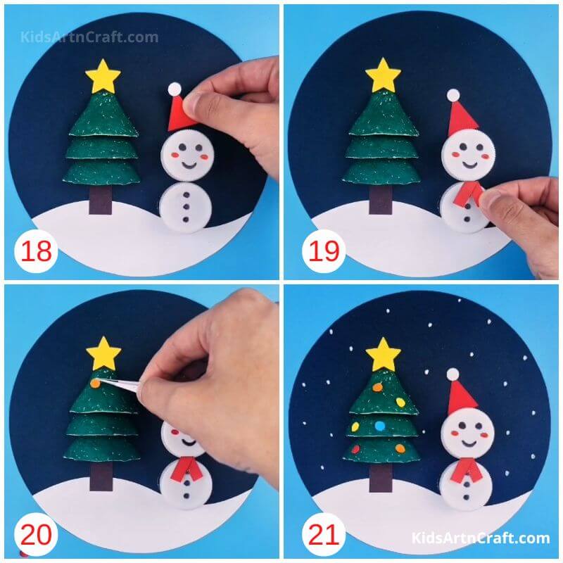Recycled Christmas Tree and Snowman For Kids - Step by Step Tutorial
