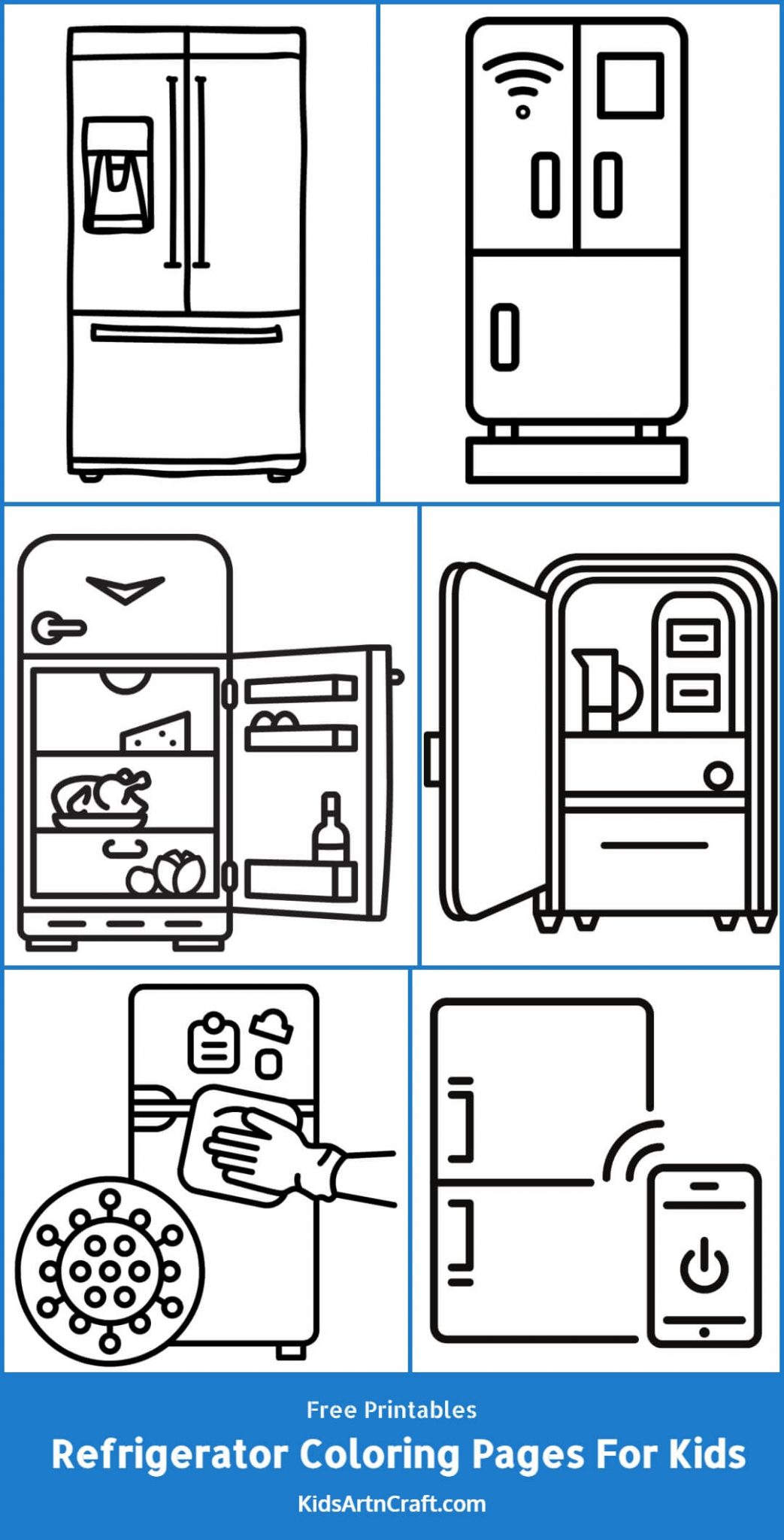 Refrigerator Coloring Pages For Kids Free Printables Kids Art &