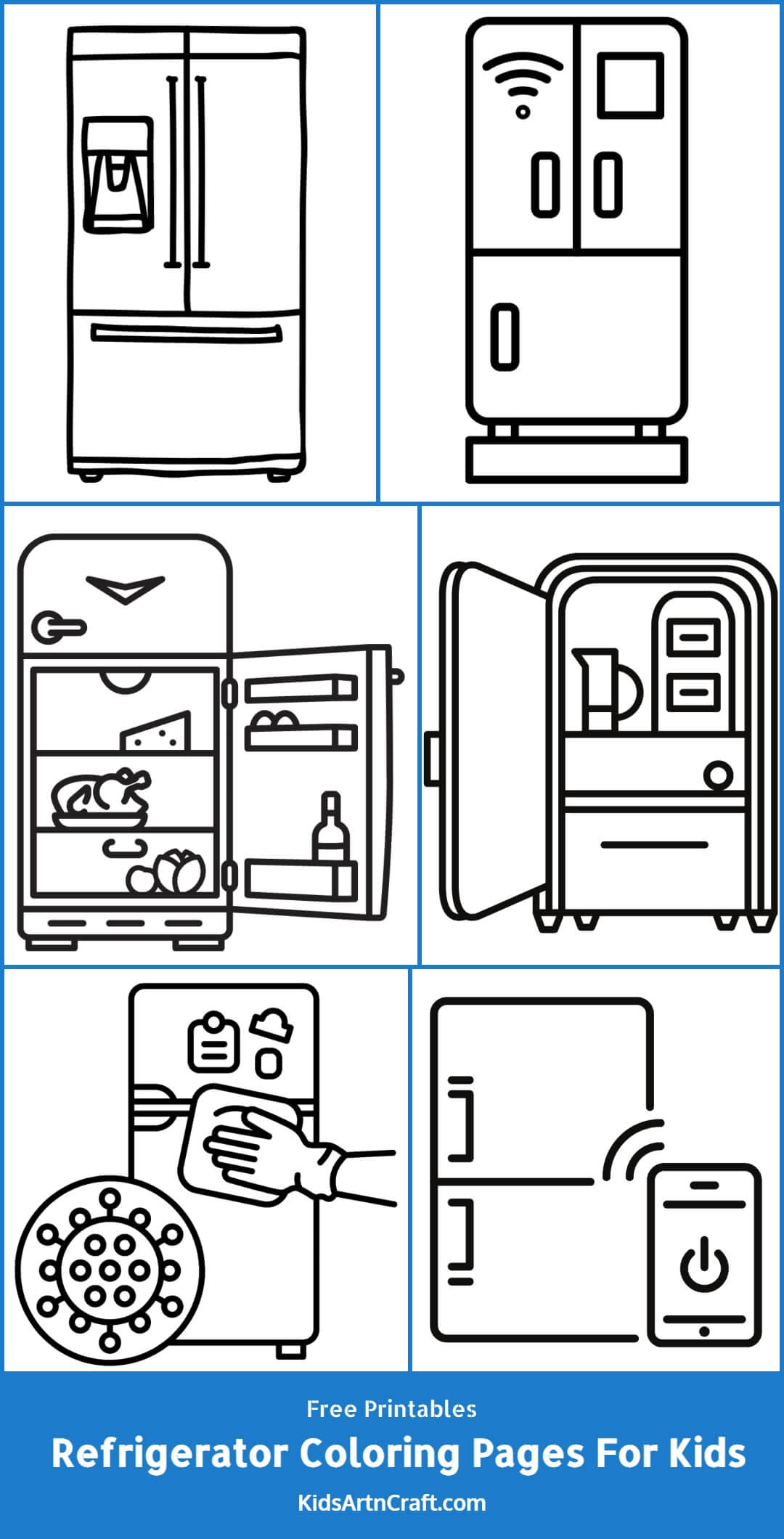 Refrigerator Coloring Pages For Kids – Free Printables