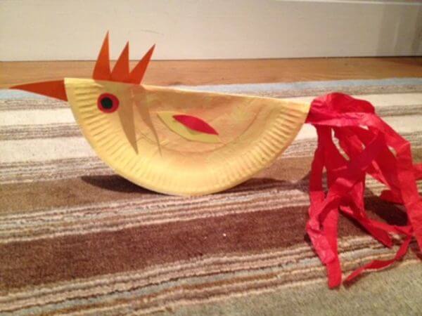 Rocking Chicken Poultry Day Craft With Paper Plate For Preschoolers