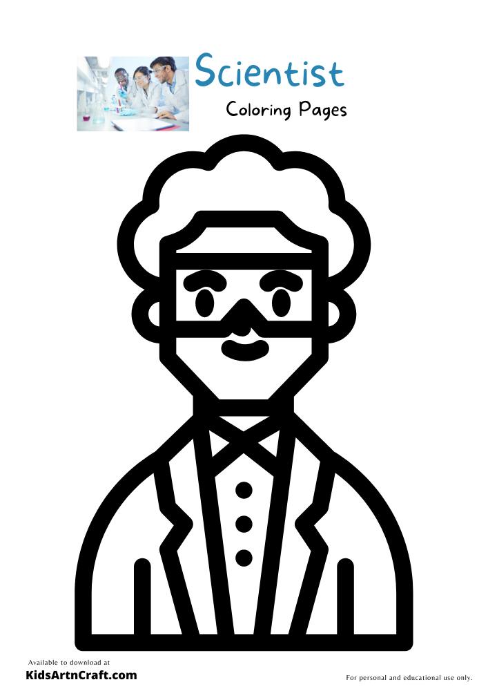 Scientist Coloring Pages For Kids – Free Printables