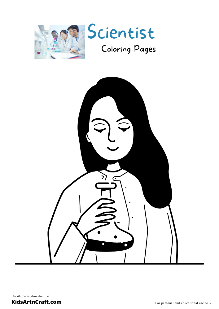 Scientist Coloring Pages For Kids – Free Printables