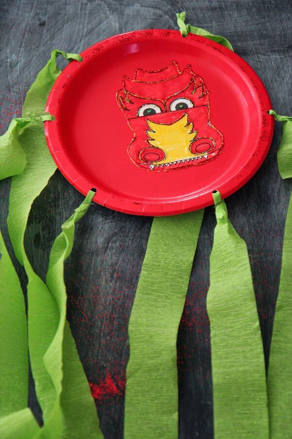 Simple Paper Plate Dragon Craft Activity For Kids