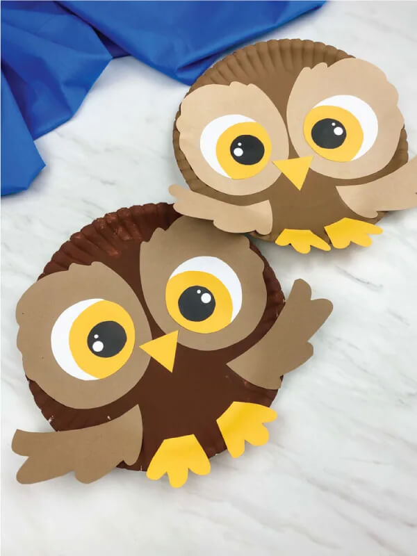 Simple Paper Plate Owl Craft Idea For Kids