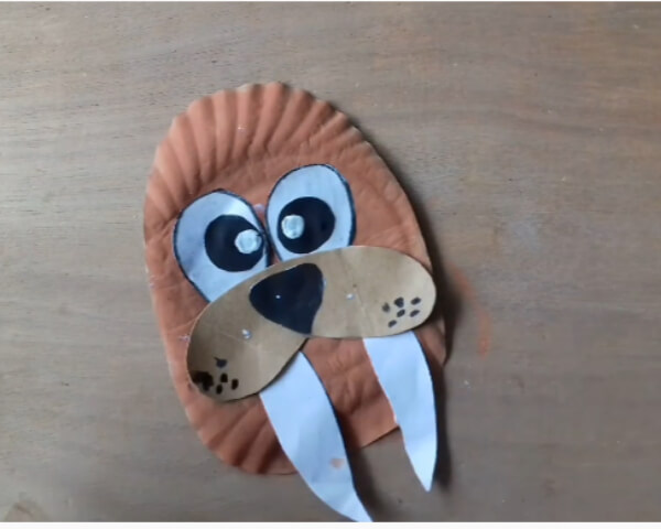 Walrus Paper Plate Crafts for Kids Simple Paper Plate Walrus
