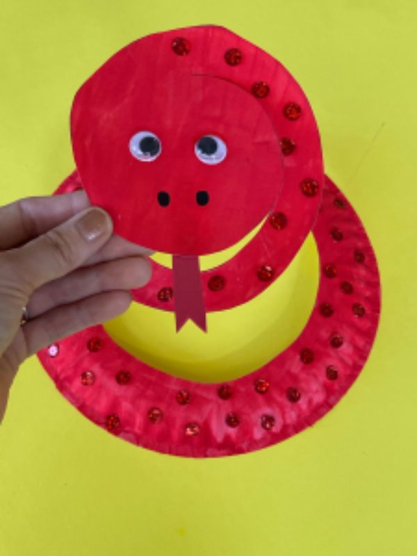Simple Snake Craft With Paper Plate