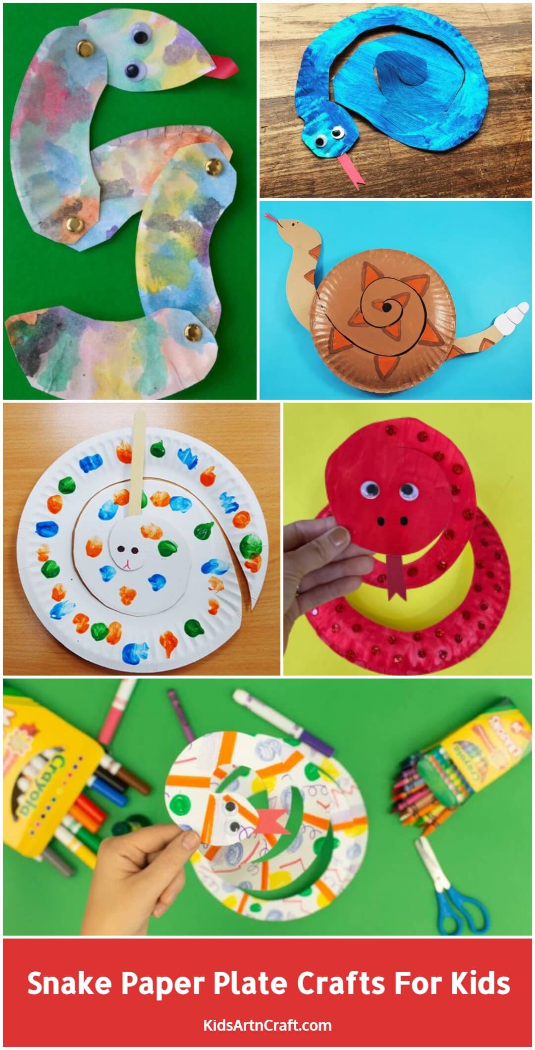 Snake Paper Plate Crafts For Kids