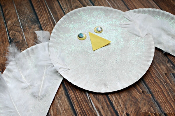Snowy Paper Plate Owl Craft For Kindergarteners