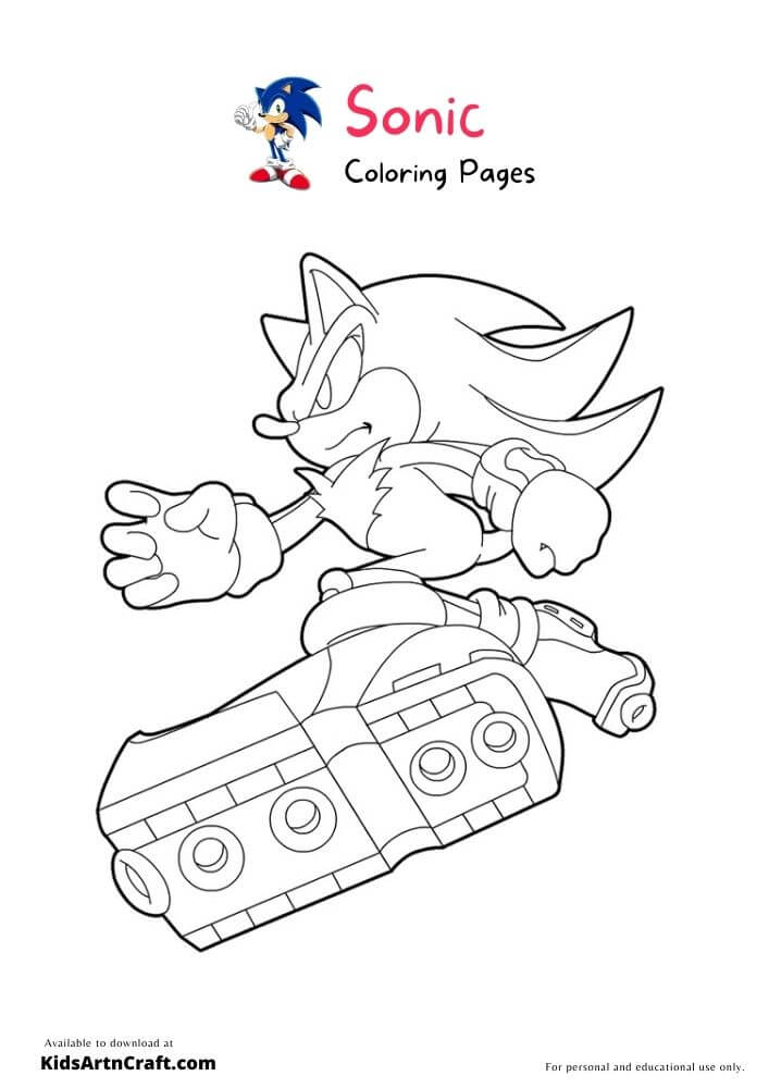 Sonic Coloring Pages For Kids – Free Printables