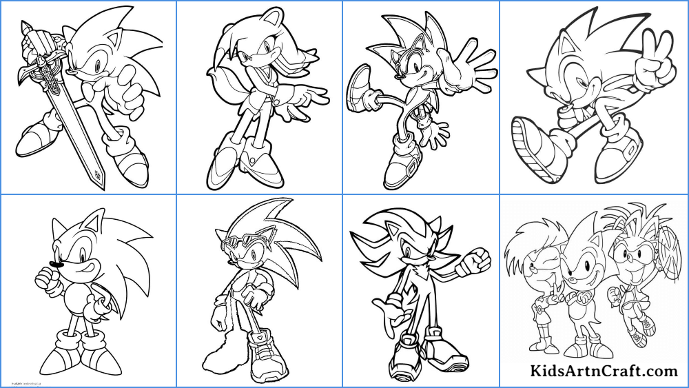Sonic Coloring Book Pages