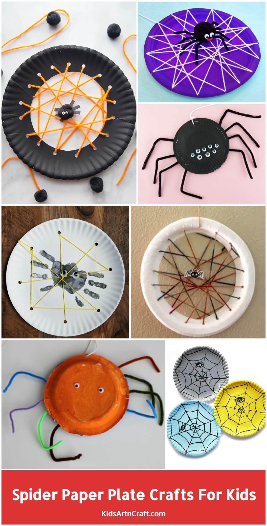 Spider Paper Plate Crafts for Kids